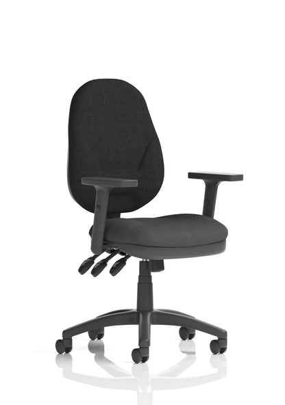 Eclipse Plus XL High Back Fabric Task Operator Office Chair - Multiple Arm Options - Available in 20 Colour Choices