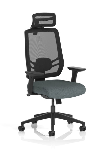 Ergo Twist High Mesh Back Ergonomic Task Operator Office Chair with Height Adjustable Arms - Headrest Options - Available in 20 Colours