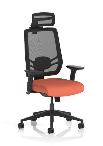 Ergo Twist High Mesh Back Ergonomic Task Operator Office Chair with Height Adjustable Arms - Headrest Options - Available in 20 Colours