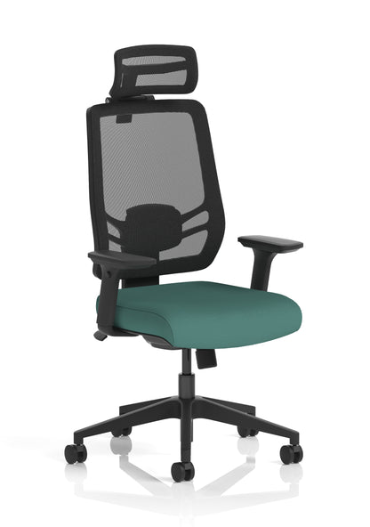 Ergo Twist High Mesh Back Ergonomic Task Operator Office Chair with Height Adjustable Arms - Headrest Options - Available in 20 Colours