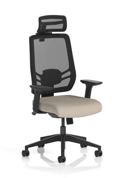 Ergo Twist High Mesh Back Ergonomic Task Operator Office Chair with Height Adjustable Arms - Headrest Options - Available in 20 Colours