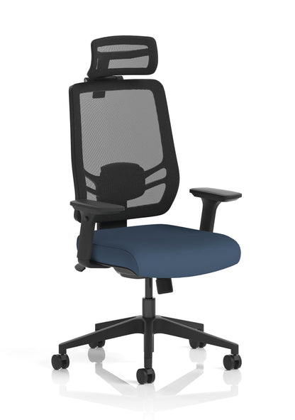 Ergo Twist High Mesh Back Ergonomic Task Operator Office Chair with Height Adjustable Arms - Headrest Options - Available in 20 Colours