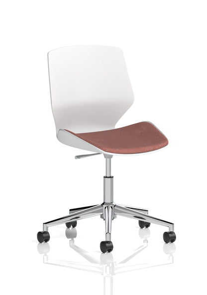 Florence White Frame Fabric Office Chair - Multiple Colour Options