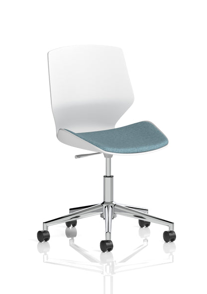 Florence White Frame Fabric Office Chair - Multiple Colour Options
