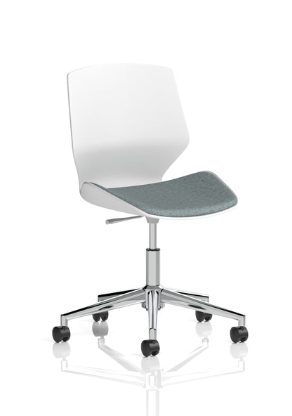 Florence White Frame Fabric Office Chair - Multiple Colour Options