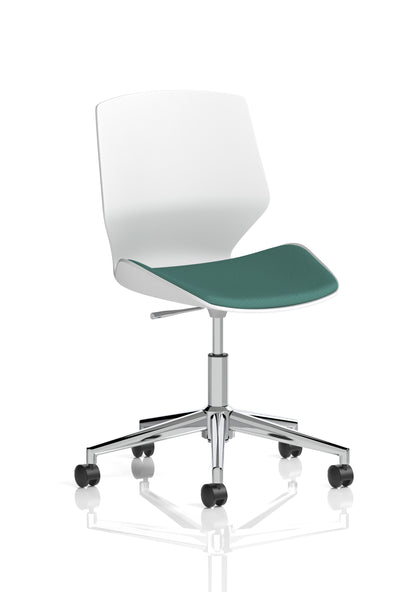 Florence White Frame Fabric Office Chair - Multiple Colour Options