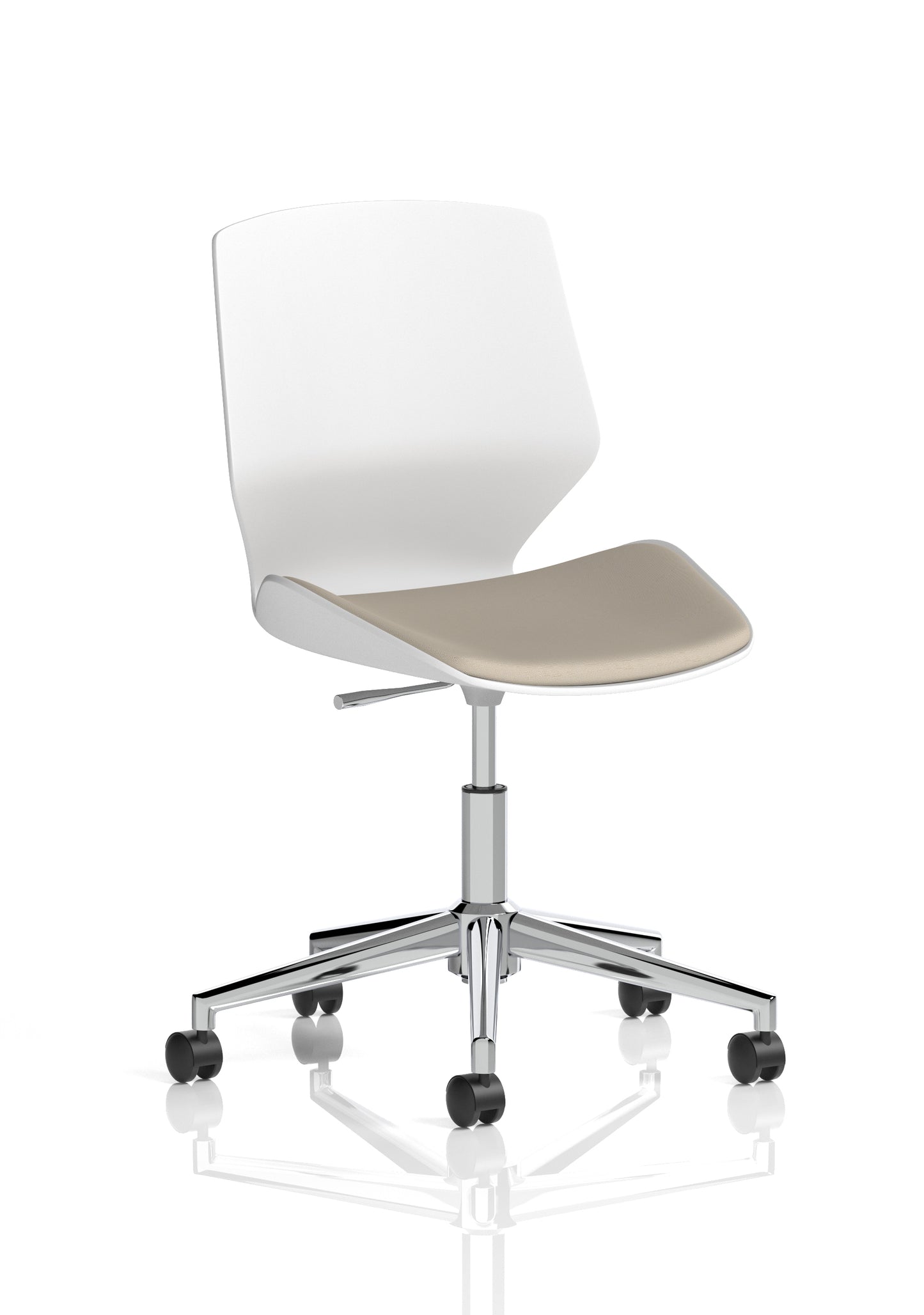 Florence White Frame Fabric Office Chair - Multiple Colour Options