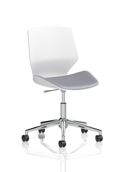 Florence White Frame Fabric Office Chair - Multiple Colour Options