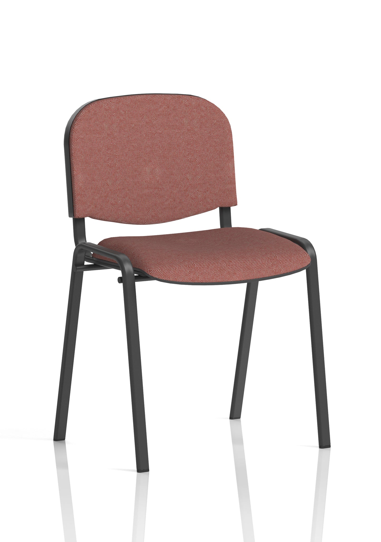 ISO Stacking Fabric/Mesh/Vinyl/Wooden/Plastic Visitor Conference Chair - Black or Chrome Frame - Multiple Seat Colour Options