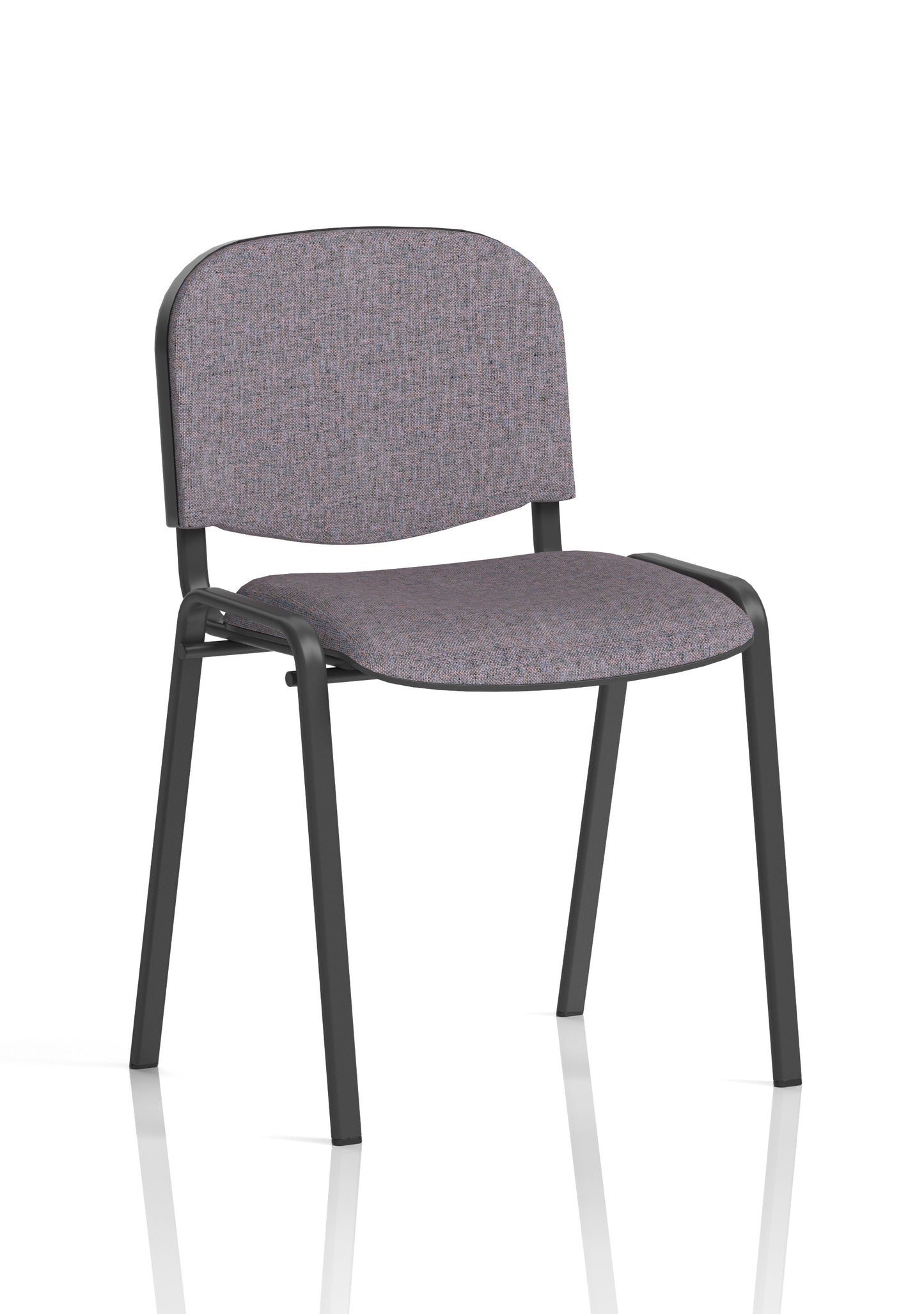 ISO Stacking Fabric/Mesh/Vinyl/Wooden/Plastic Visitor Conference Chair - Black or Chrome Frame - Multiple Seat Colour Options