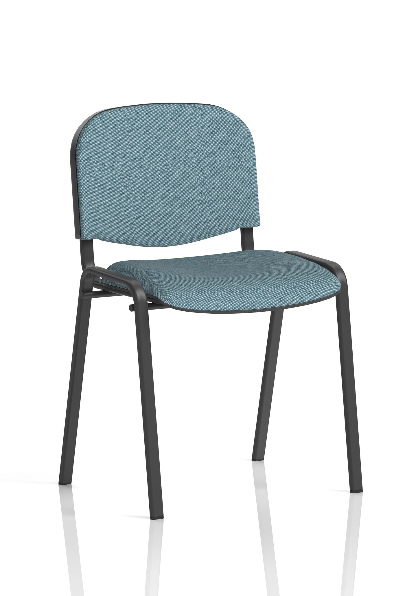ISO Stacking Fabric/Mesh/Vinyl/Wooden/Plastic Visitor Conference Chair - Black or Chrome Frame - Multiple Seat Colour Options