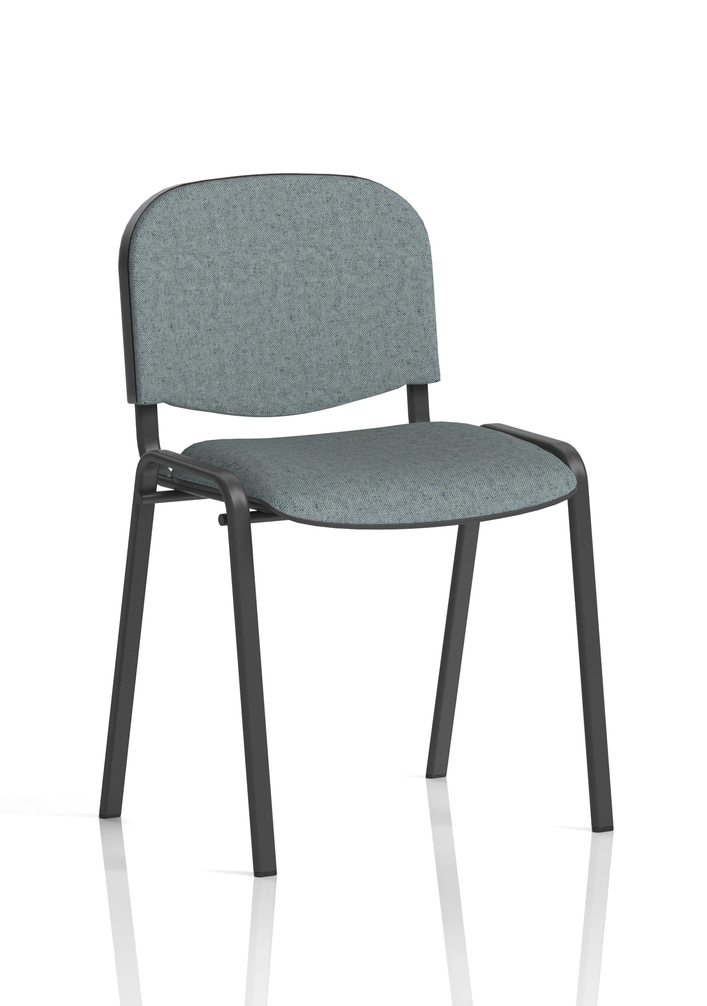 ISO Stacking Fabric/Mesh/Vinyl/Wooden/Plastic Visitor Conference Chair - Black or Chrome Frame - Multiple Seat Colour Options