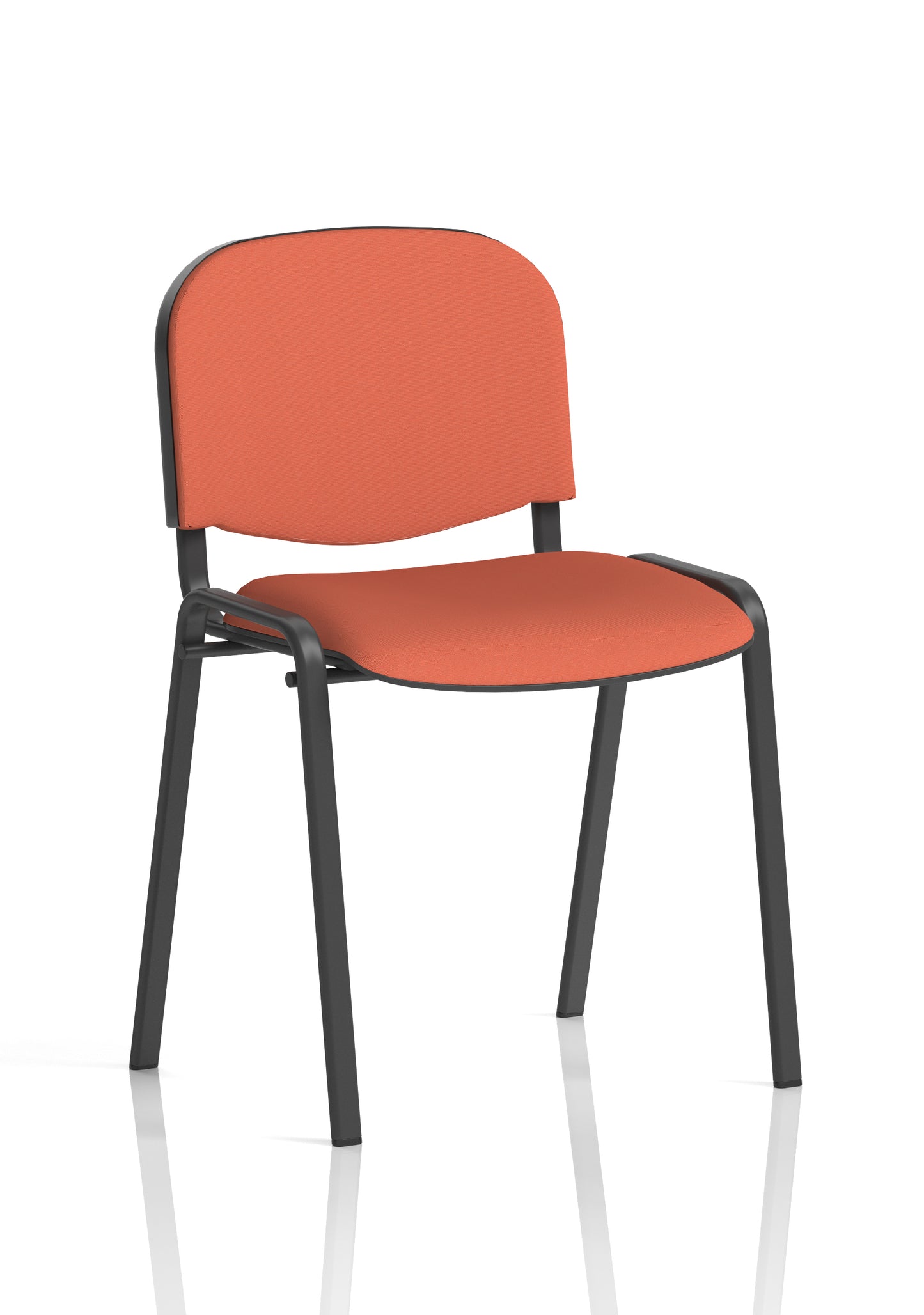 ISO Stacking Fabric/Mesh/Vinyl/Wooden/Plastic Visitor Conference Chair - Black or Chrome Frame - Multiple Seat Colour Options