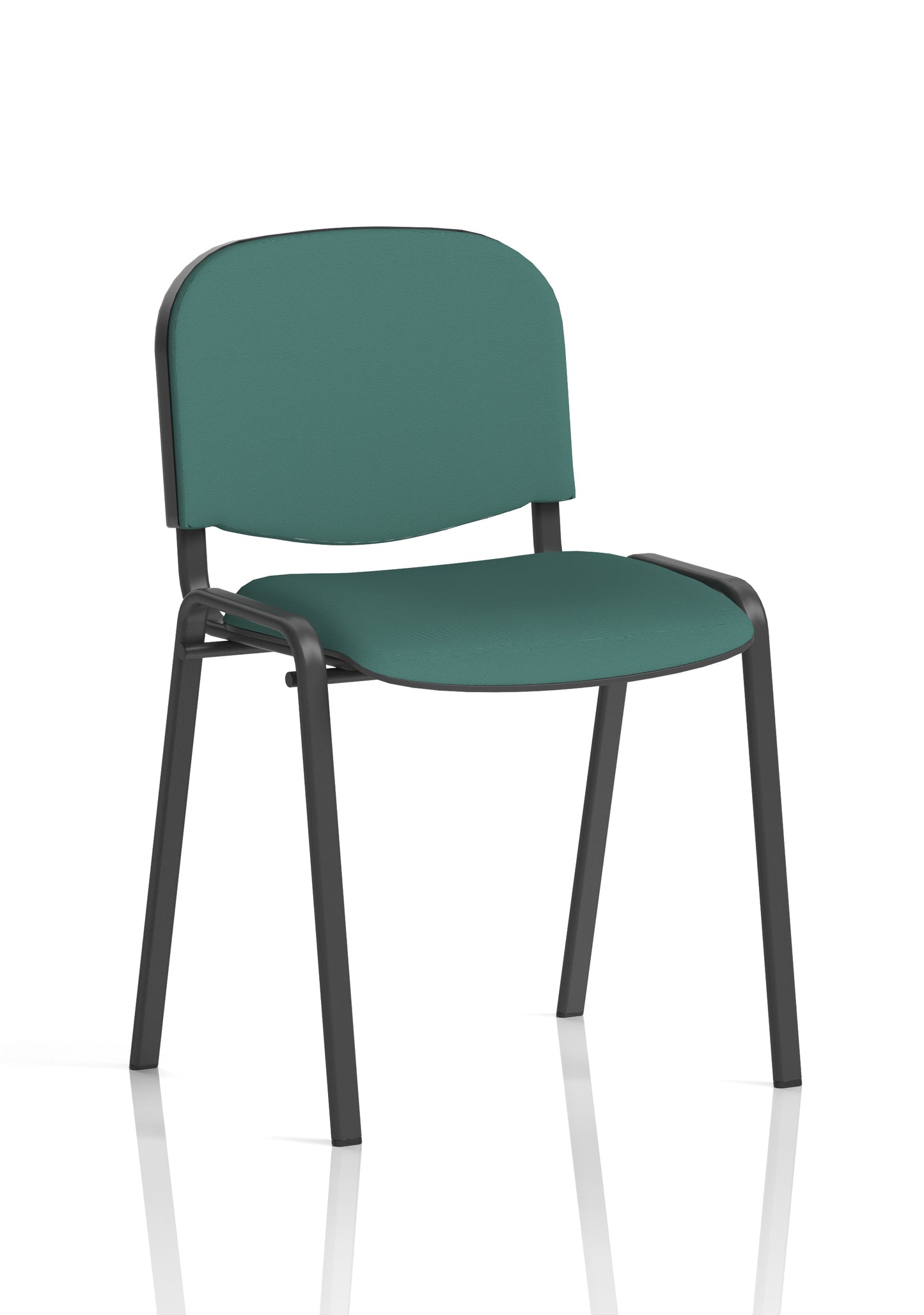 ISO Stacking Fabric/Mesh/Vinyl/Wooden/Plastic Visitor Conference Chair - Black or Chrome Frame - Multiple Seat Colour Options