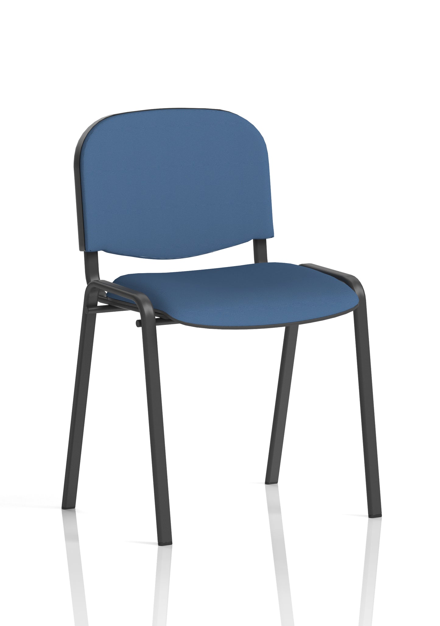 ISO Stacking Fabric/Mesh/Vinyl/Wooden/Plastic Visitor Conference Chair - Black or Chrome Frame - Multiple Seat Colour Options