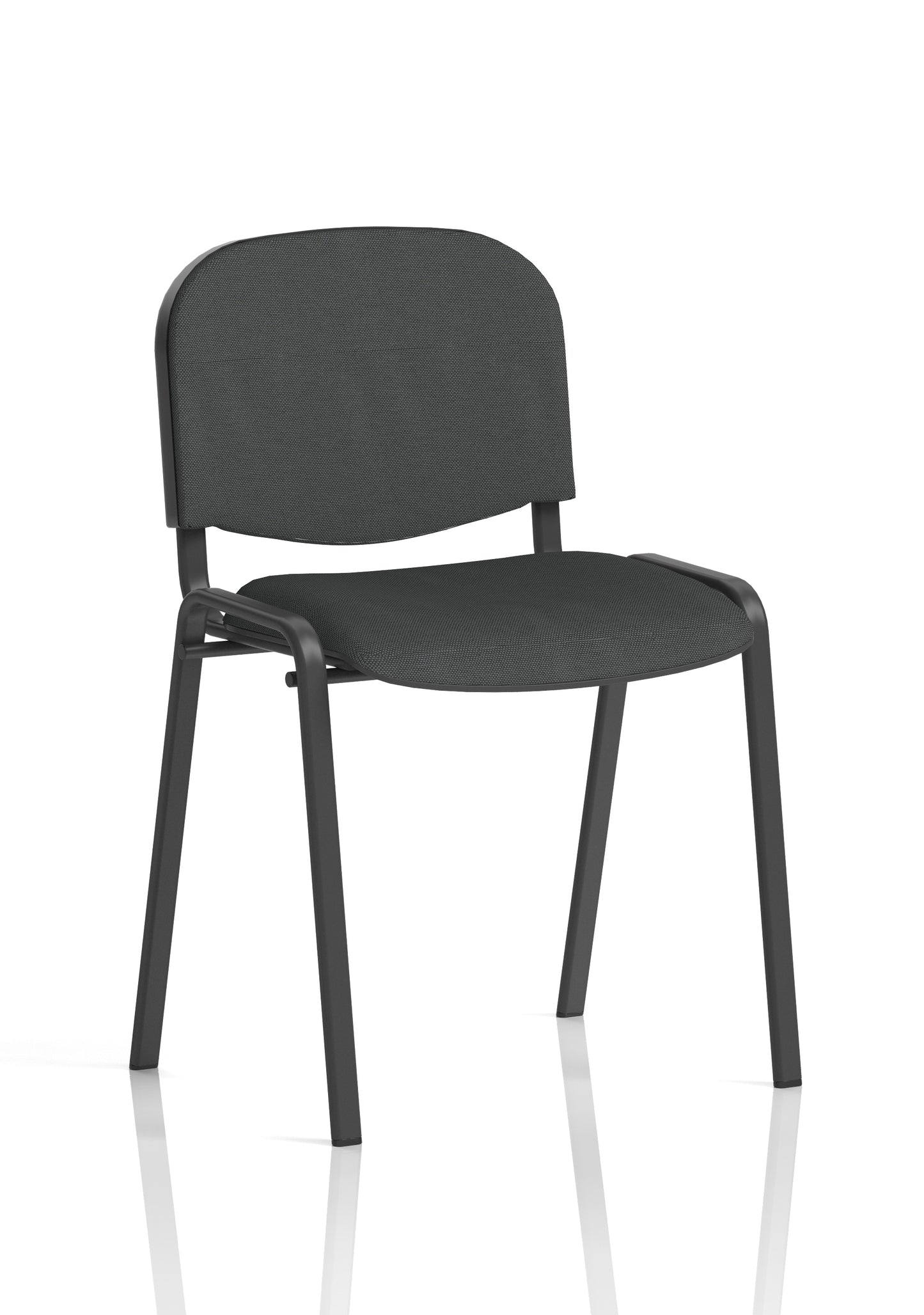 ISO Stacking Fabric/Mesh/Vinyl/Wooden/Plastic Visitor Conference Chair - Black or Chrome Frame - Multiple Seat Colour Options