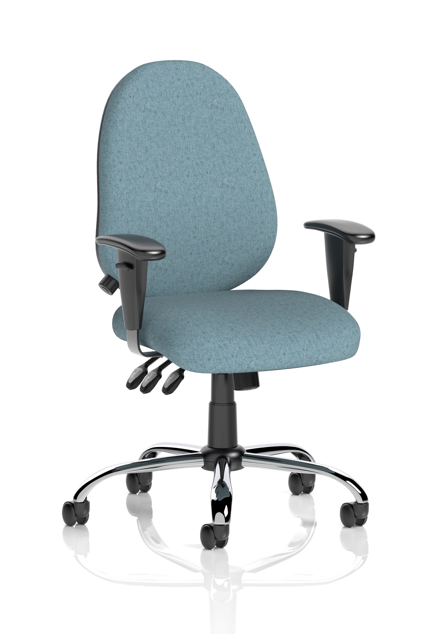 Lisbon High Back Task Operator Office Chair with Height Adjustable Arms - Available in 20 Colour Choices