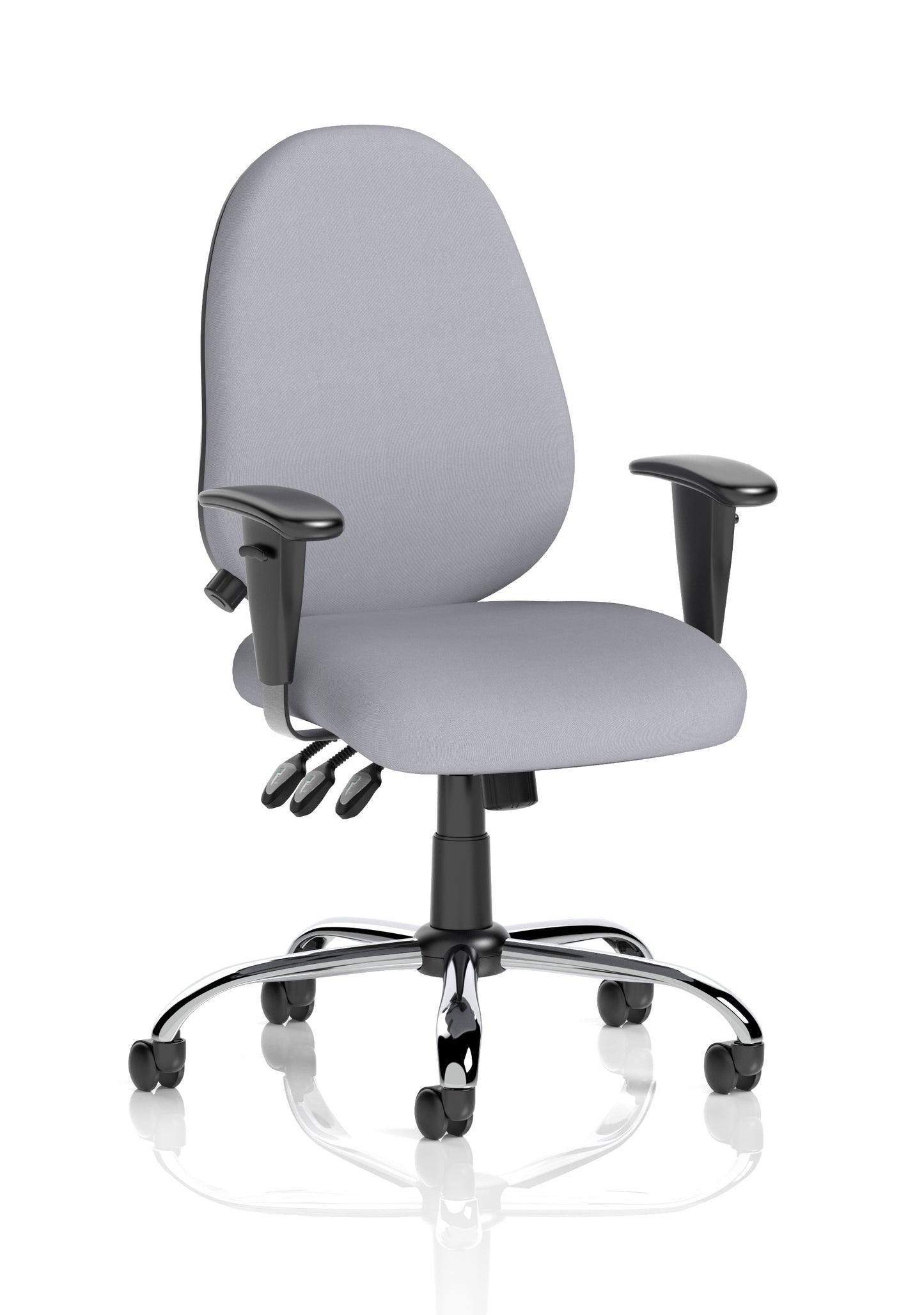 Lisbon High Back Task Operator Office Chair with Height Adjustable Arms - Available in 20 Colour Choices