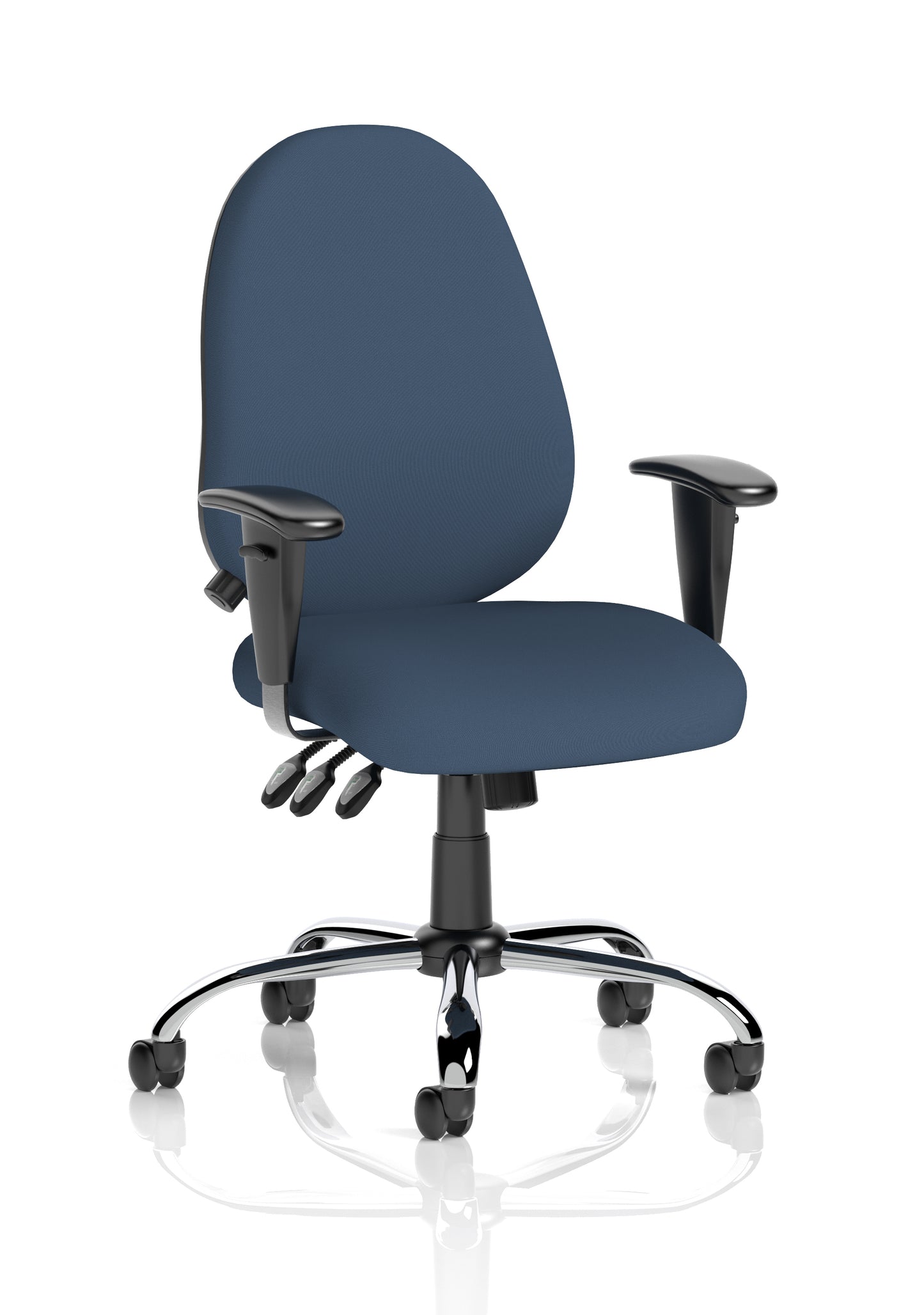 Lisbon High Back Task Operator Office Chair with Height Adjustable Arms - Available in 20 Colour Choices