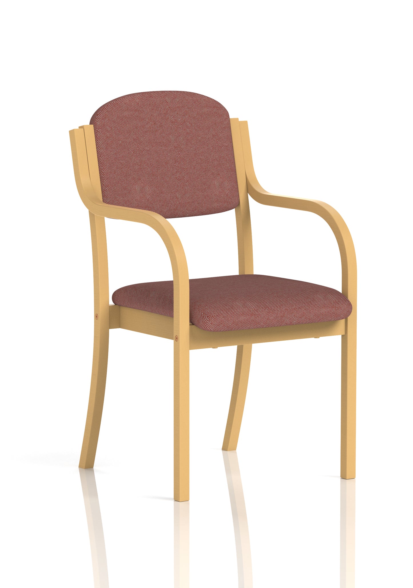 Madrid Wooden Frame Visitor Chair with Optional Arms - Available in 20 Colour Choices