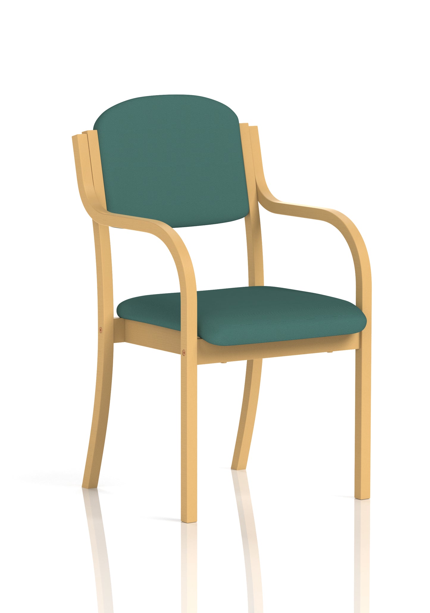 Madrid Wooden Frame Visitor Chair with Optional Arms - Available in 20 Colour Choices