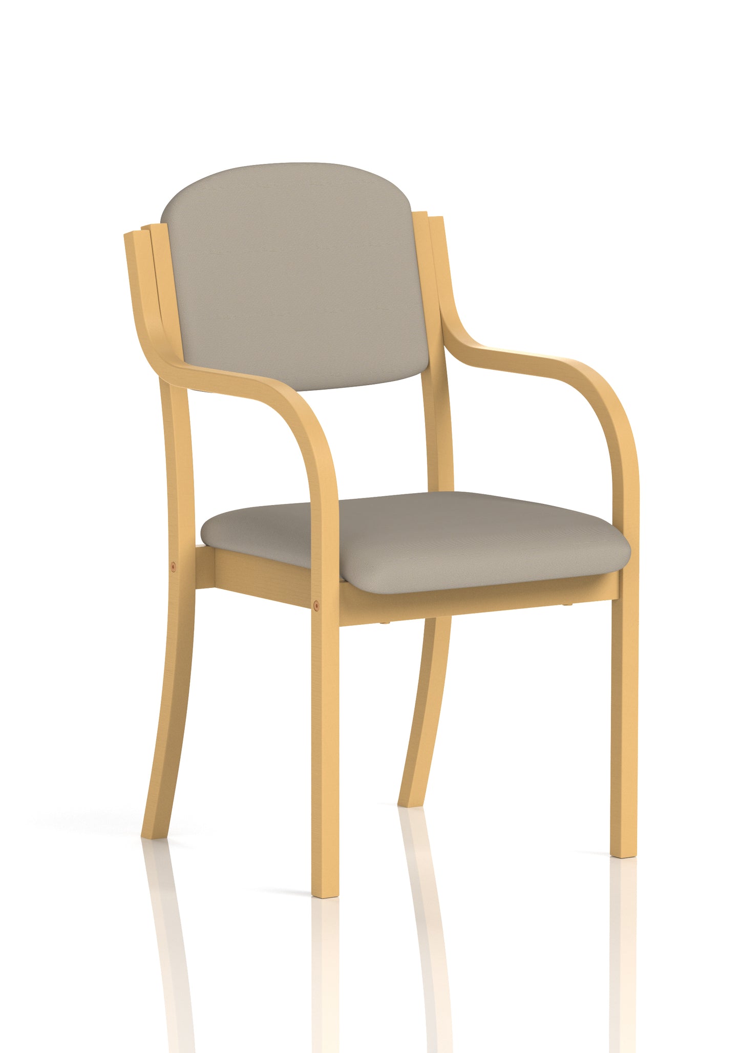Madrid Wooden Frame Visitor Chair with Optional Arms - Available in 20 Colour Choices