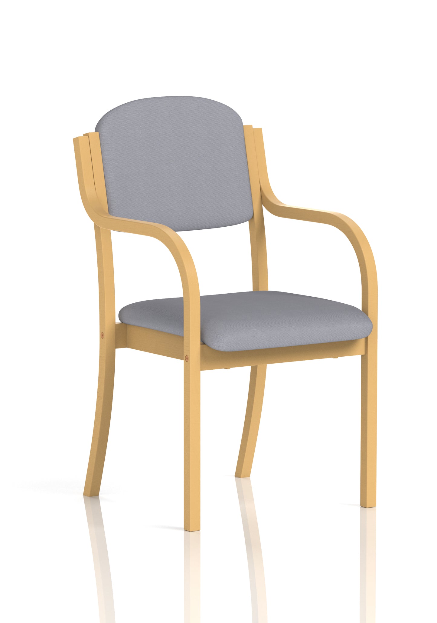 Madrid Wooden Frame Visitor Chair with Optional Arms - Available in 20 Colour Choices