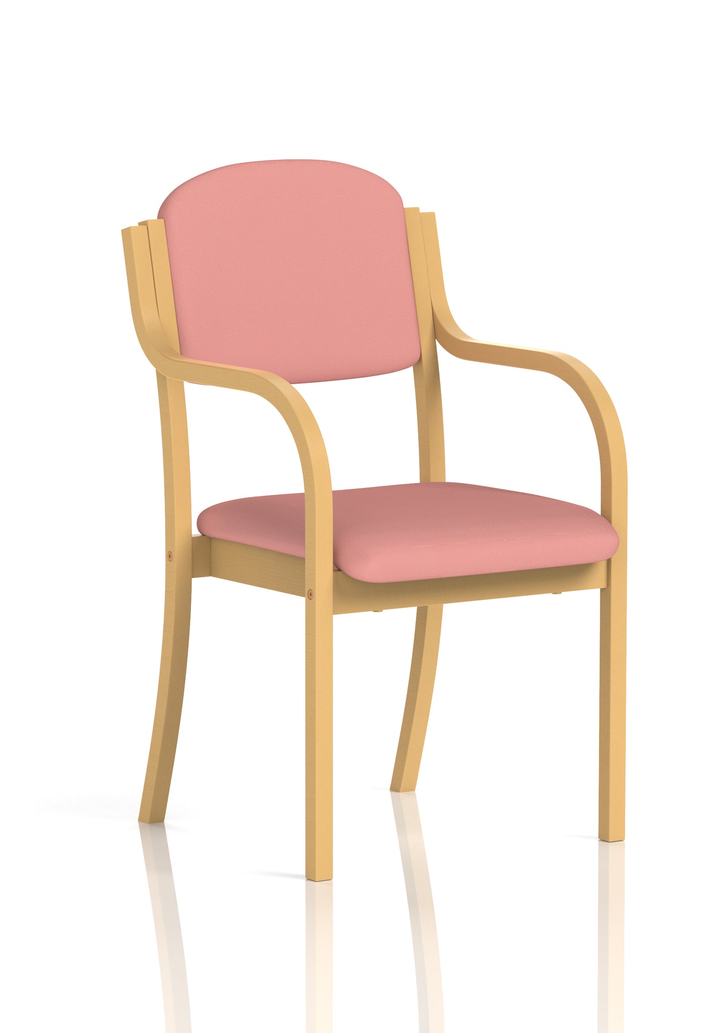 Madrid Wooden Frame Visitor Chair with Optional Arms - Available in 20 Colour Choices