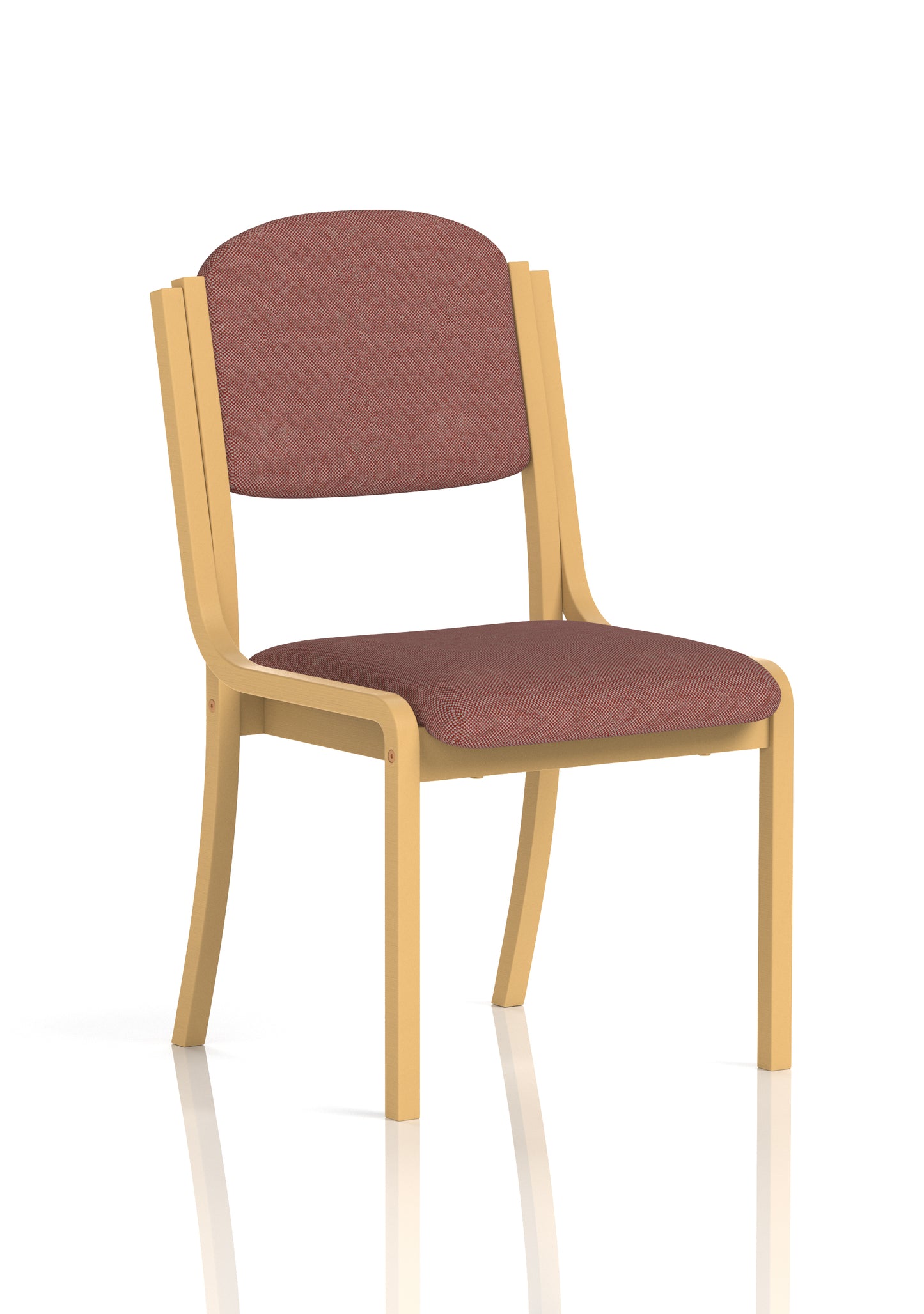Madrid Wooden Frame Visitor Chair with Optional Arms - Available in 20 Colour Choices