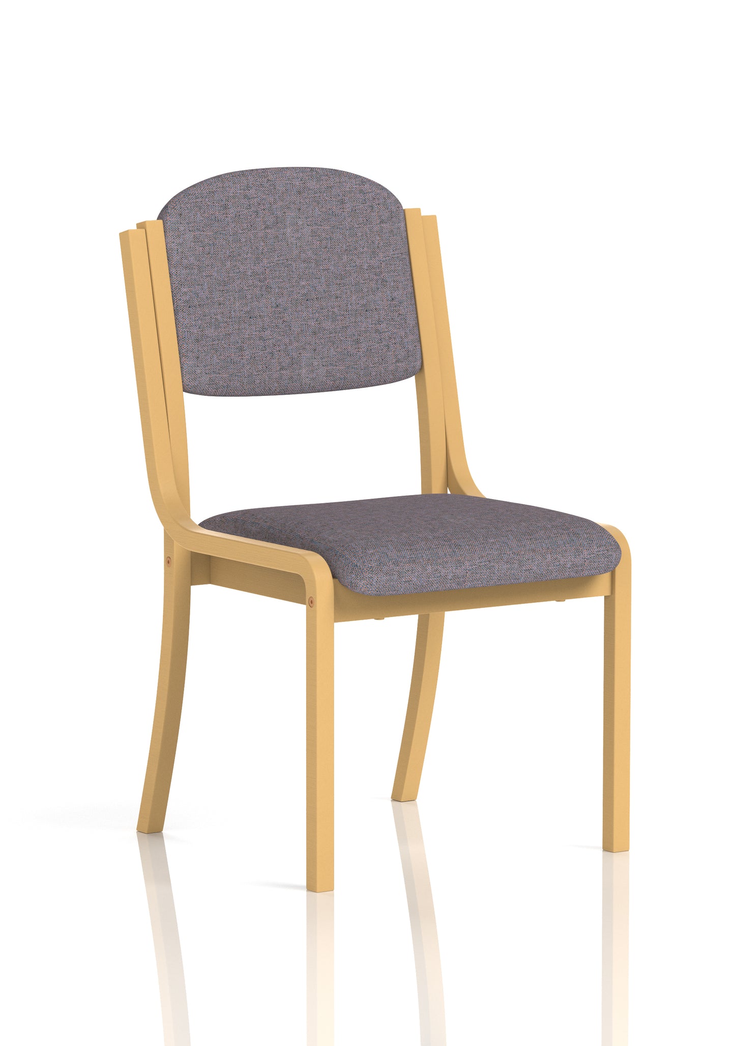 Madrid Wooden Frame Visitor Chair with Optional Arms - Available in 20 Colour Choices