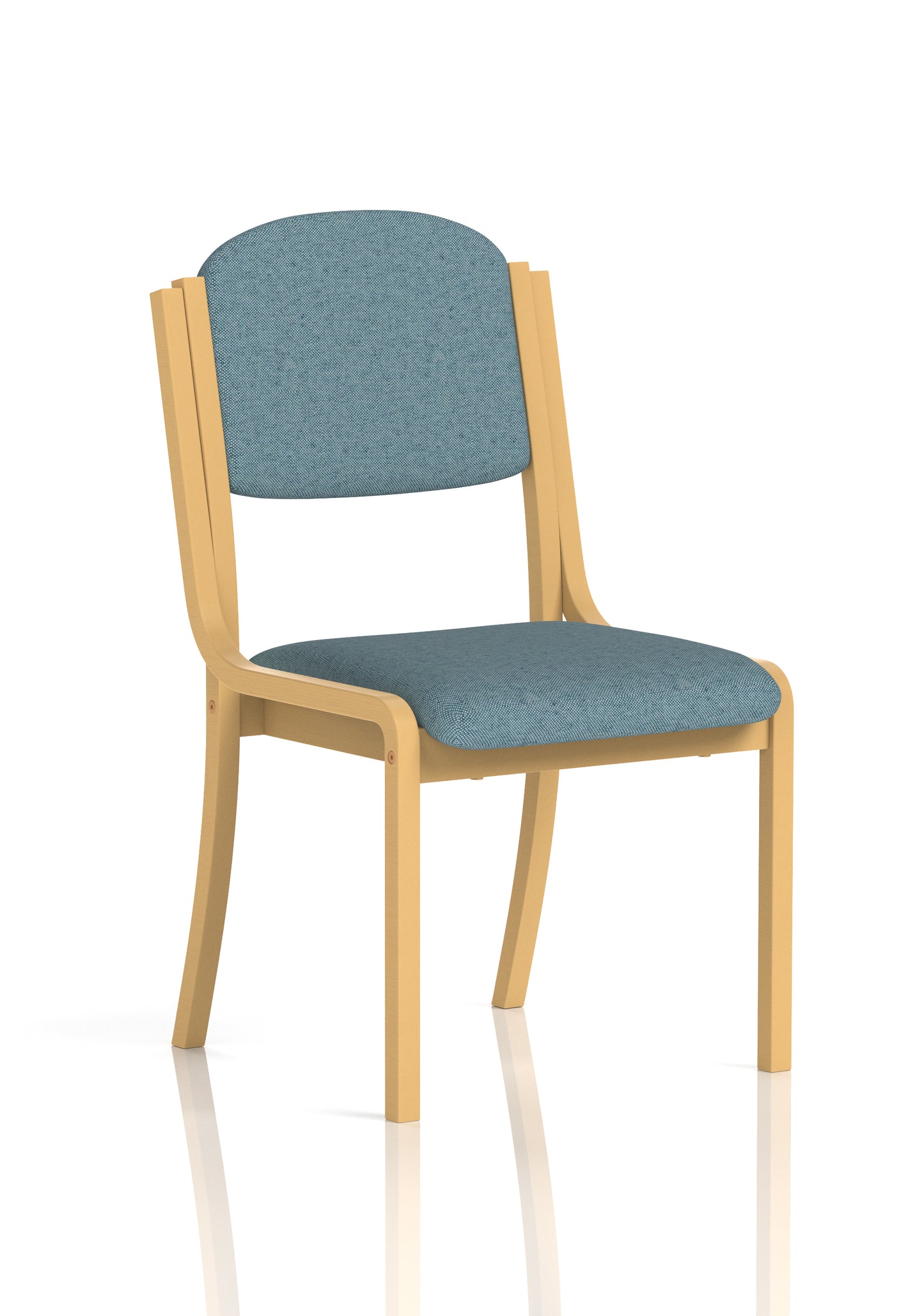 Madrid Wooden Frame Visitor Chair with Optional Arms - Available in 20 Colour Choices