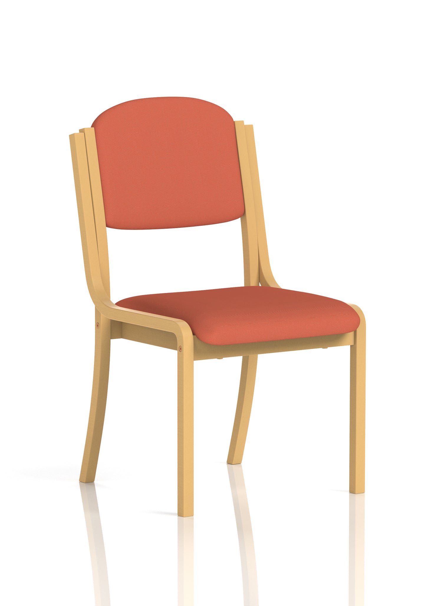 Madrid Wooden Frame Visitor Chair with Optional Arms - Available in 20 Colour Choices