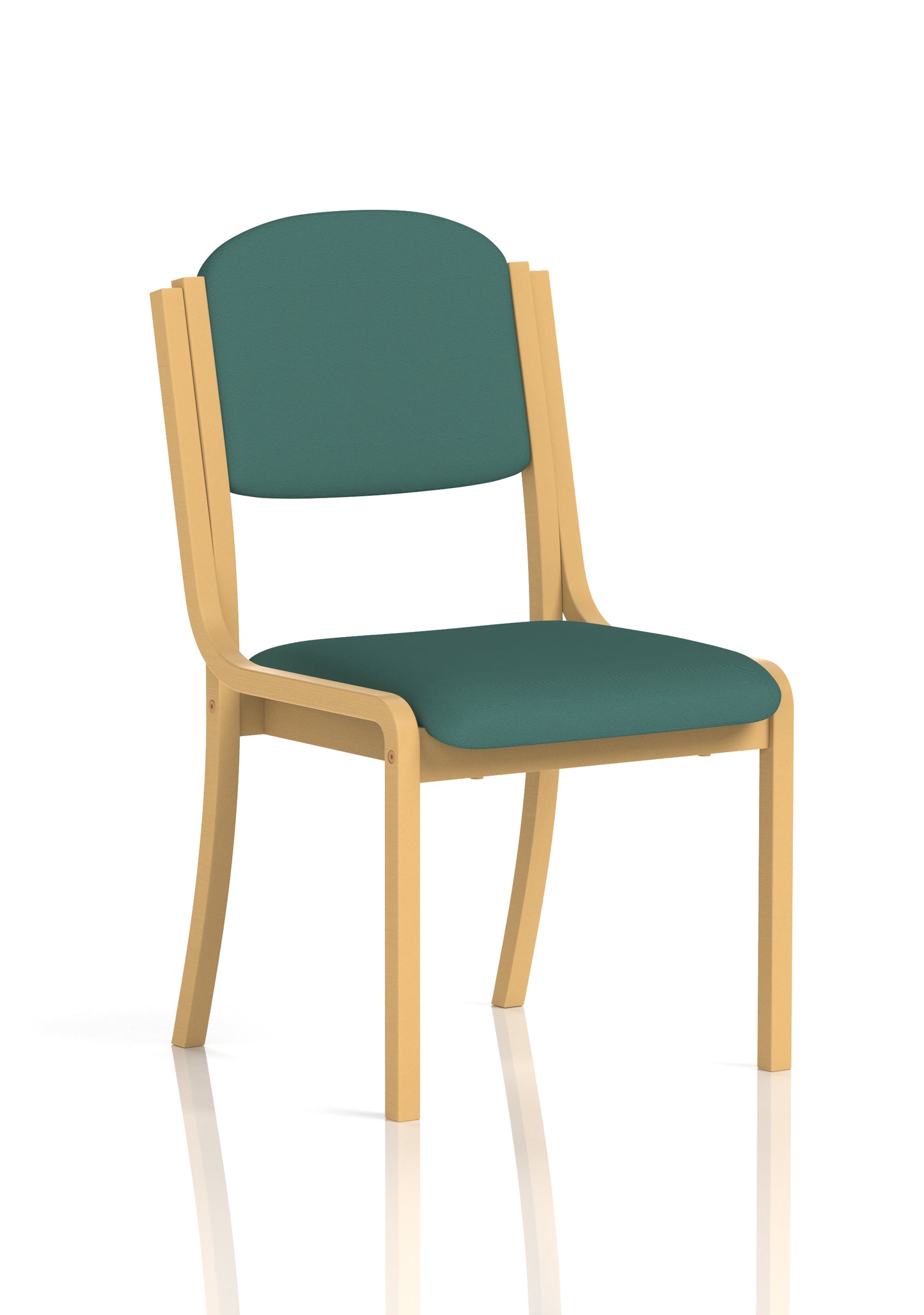 Madrid Wooden Frame Visitor Chair with Optional Arms - Available in 20 Colour Choices
