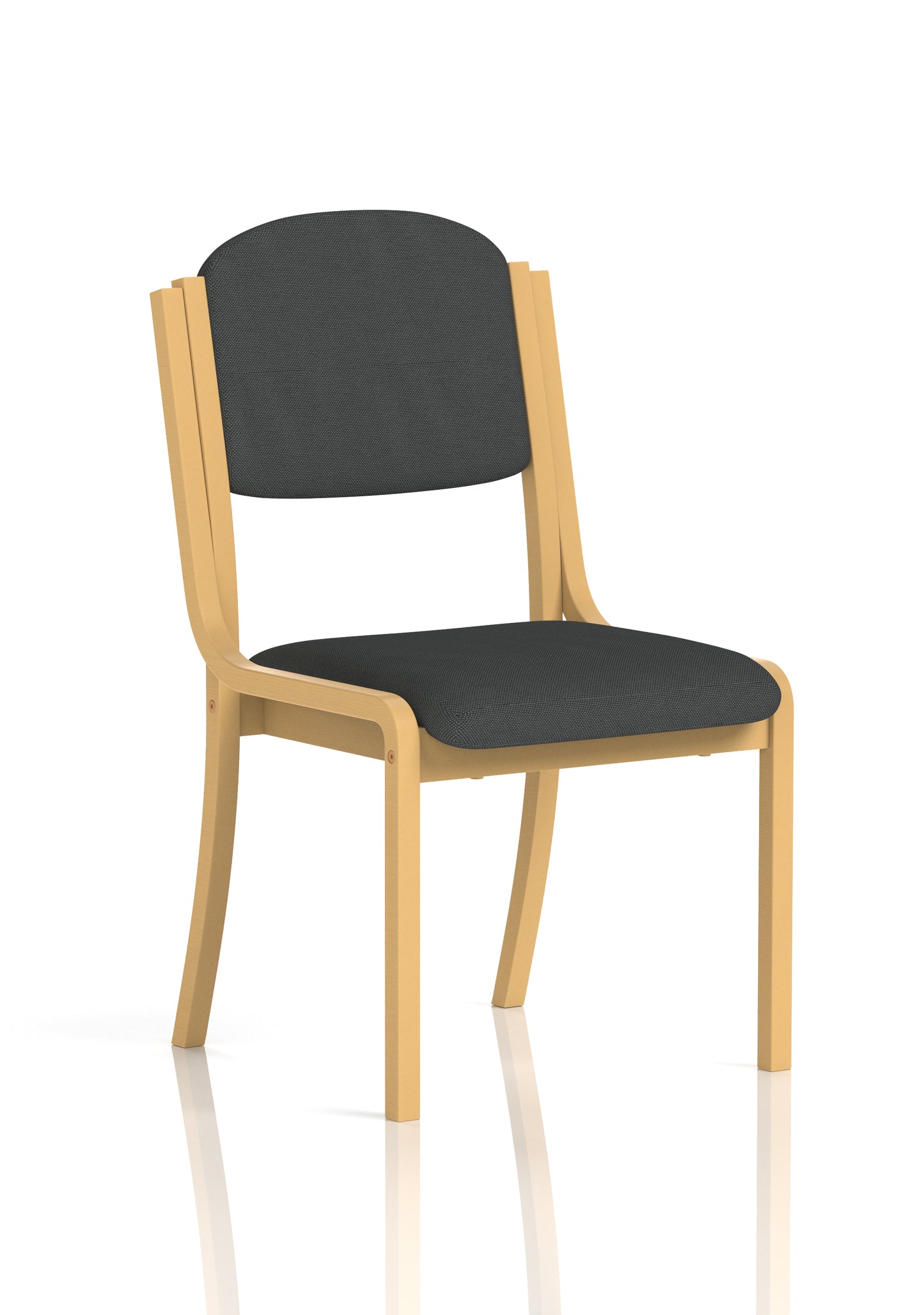 Madrid Wooden Frame Visitor Chair with Optional Arms - Available in 20 Colour Choices