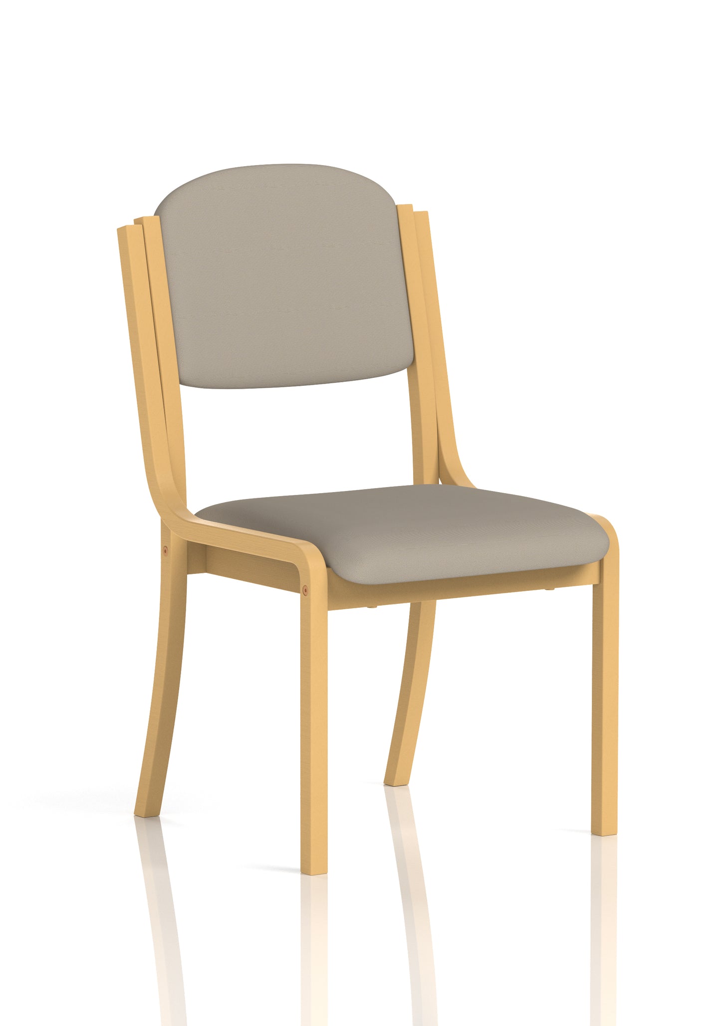 Madrid Wooden Frame Visitor Chair with Optional Arms - Available in 20 Colour Choices
