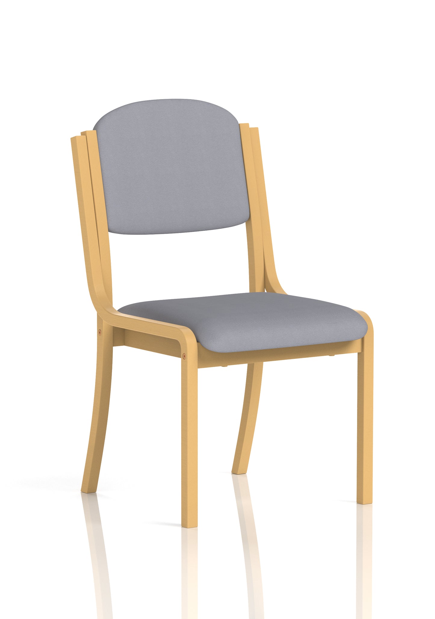 Madrid Wooden Frame Visitor Chair with Optional Arms - Available in 20 Colour Choices