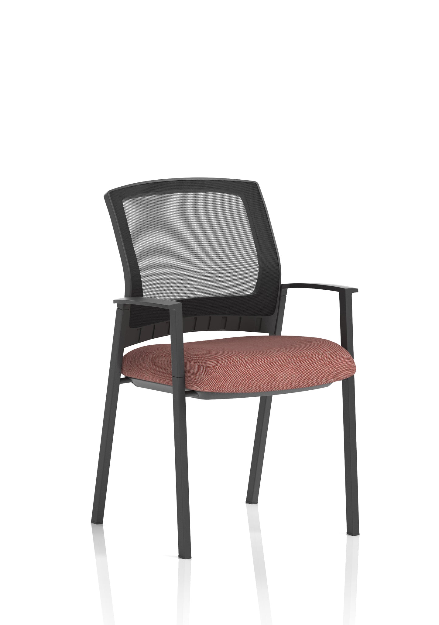 Metro Medium Mesh Back Stacking Visitor Chair with Fixed Arms - Available in 20 Colour Choices