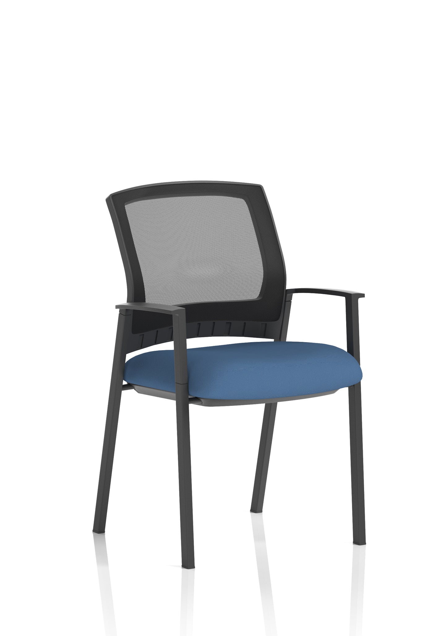 Metro Medium Mesh Back Stacking Visitor Chair with Fixed Arms - Available in 20 Colour Choices