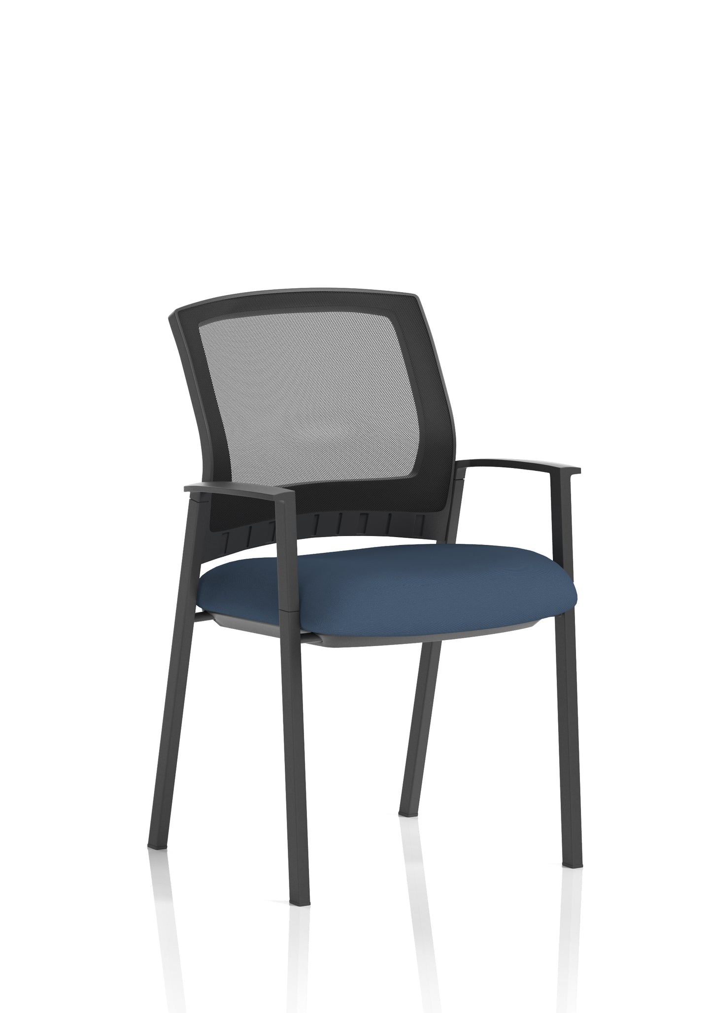 Metro Medium Mesh Back Stacking Visitor Chair with Fixed Arms - Available in 20 Colour Choices