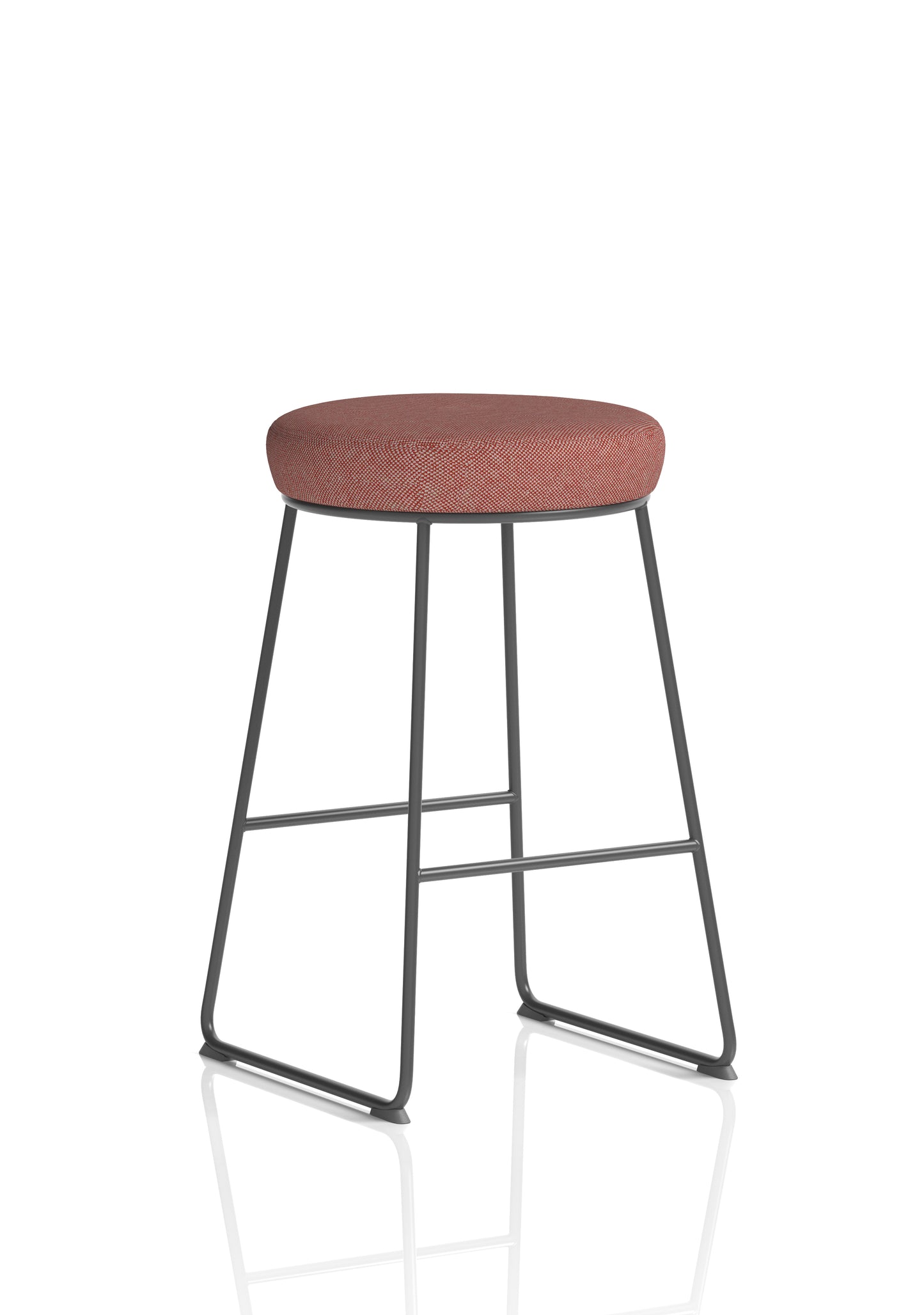 Turin Black Frame Fabric Seat Stool Chair - 23 Colour Options Available