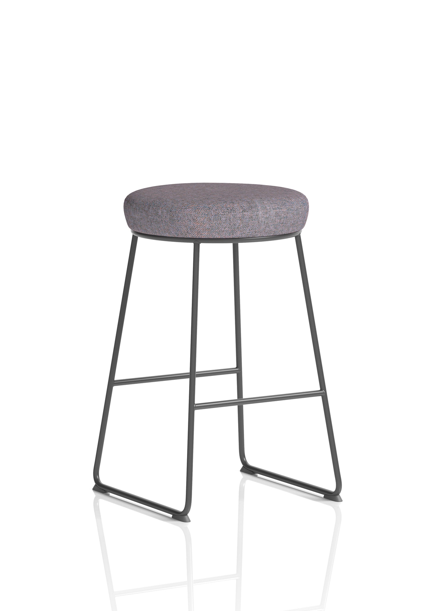 Turin Black Frame Fabric Seat Stool Chair - 23 Colour Options Available