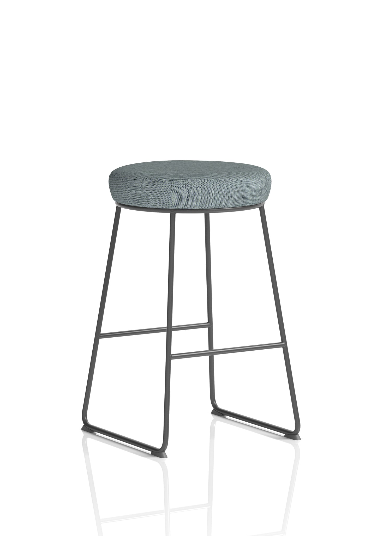 Turin Black Frame Fabric Seat Stool Chair - 23 Colour Options Available