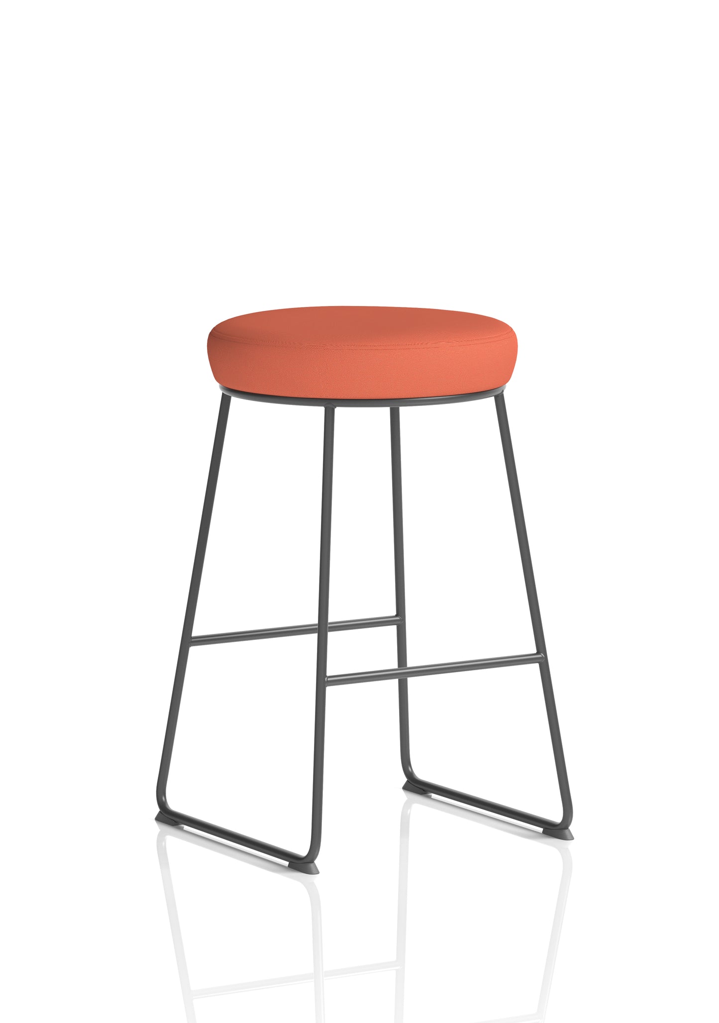 Turin Black Frame Fabric Seat Stool Chair - 23 Colour Options Available