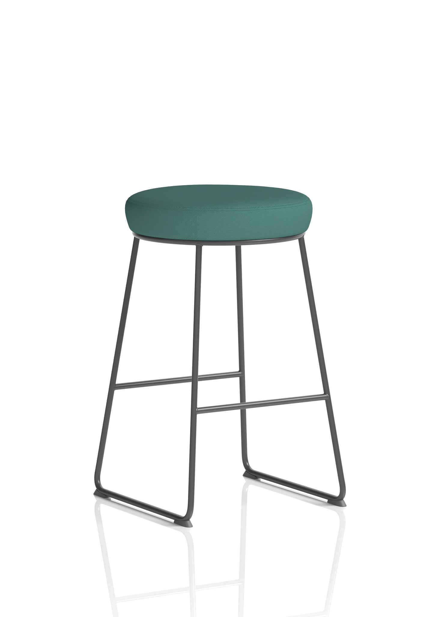 Turin Black Frame Fabric Seat Stool Chair - 23 Colour Options Available