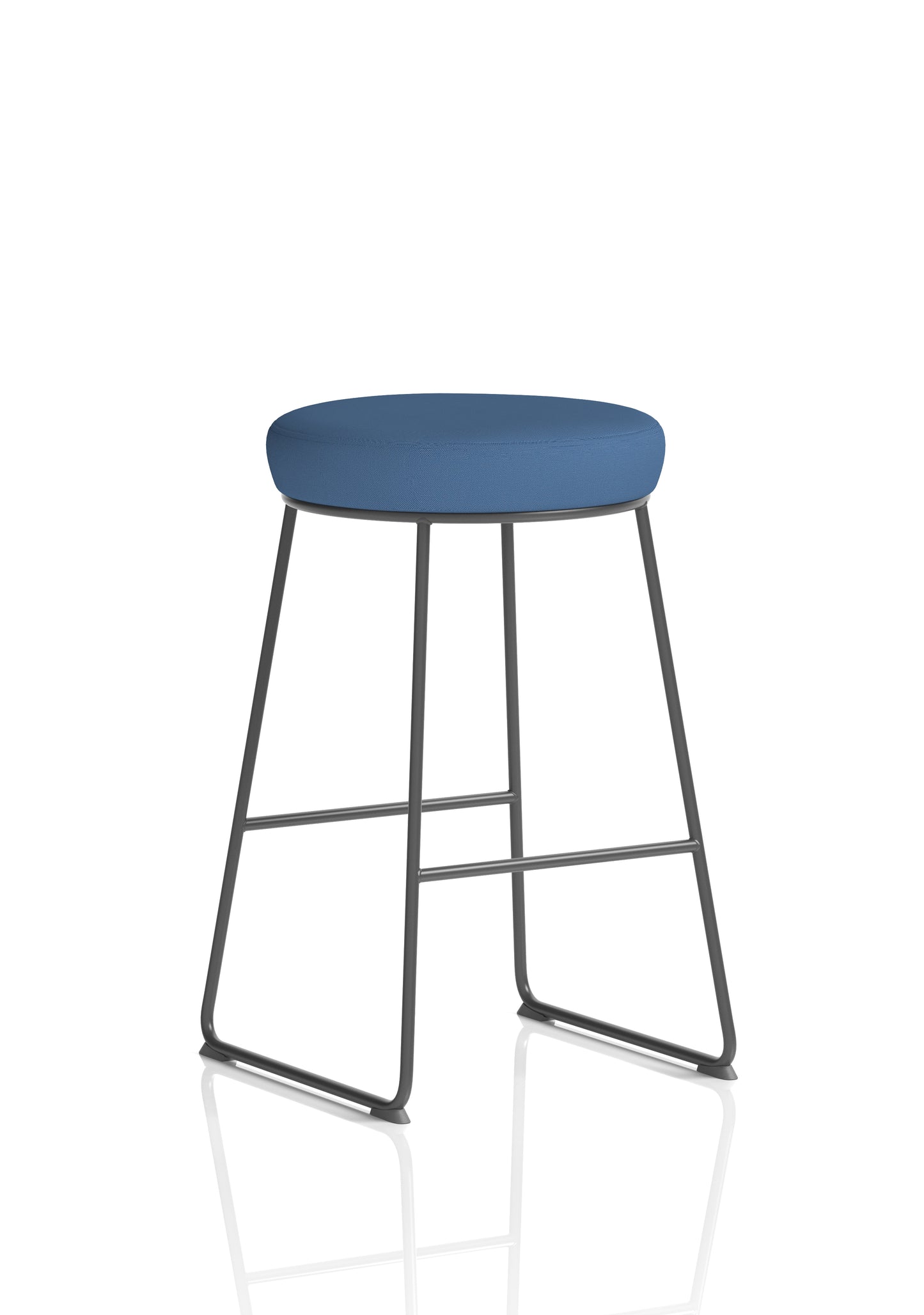 Turin Black Frame Fabric Seat Stool Chair - 23 Colour Options Available