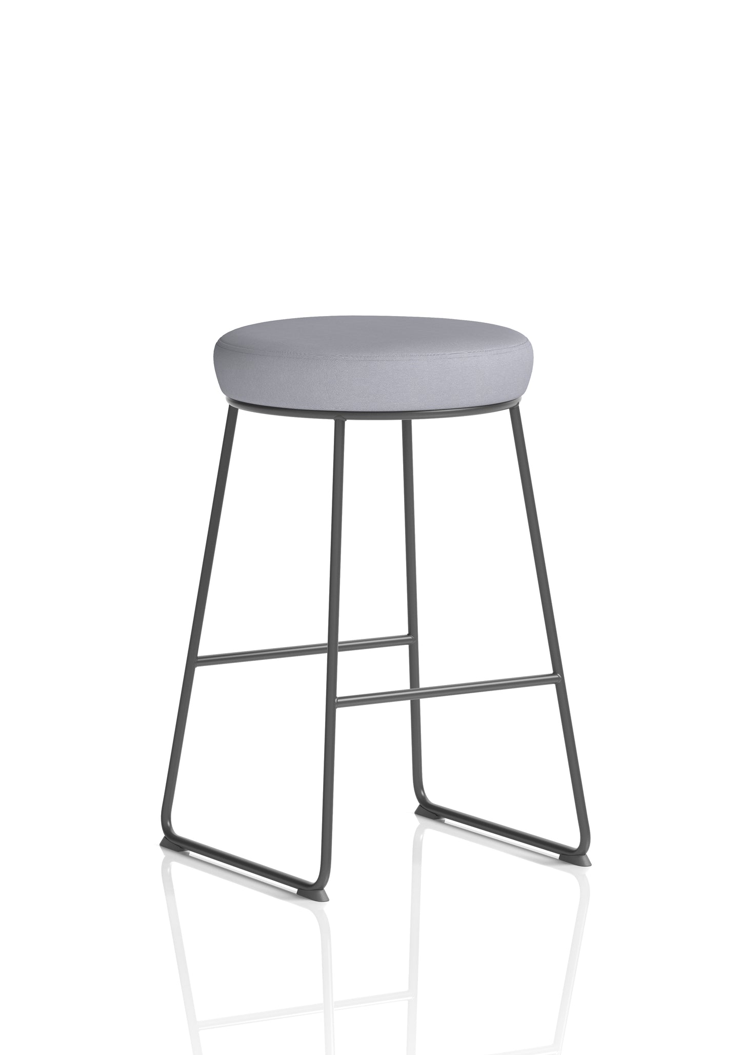 Turin Black Frame Fabric Seat Stool Chair - 23 Colour Options Available