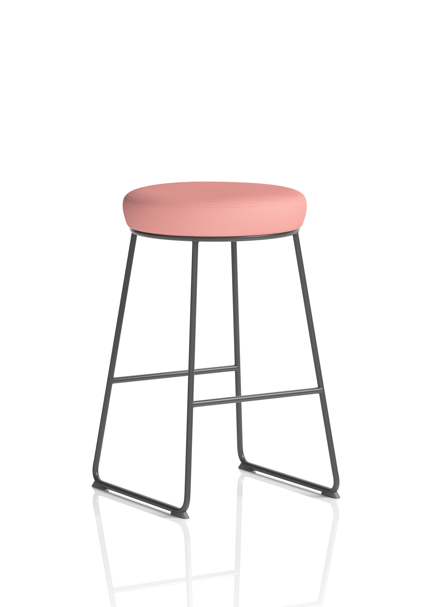 Turin Black Frame Fabric Seat Stool Chair - 23 Colour Options Available