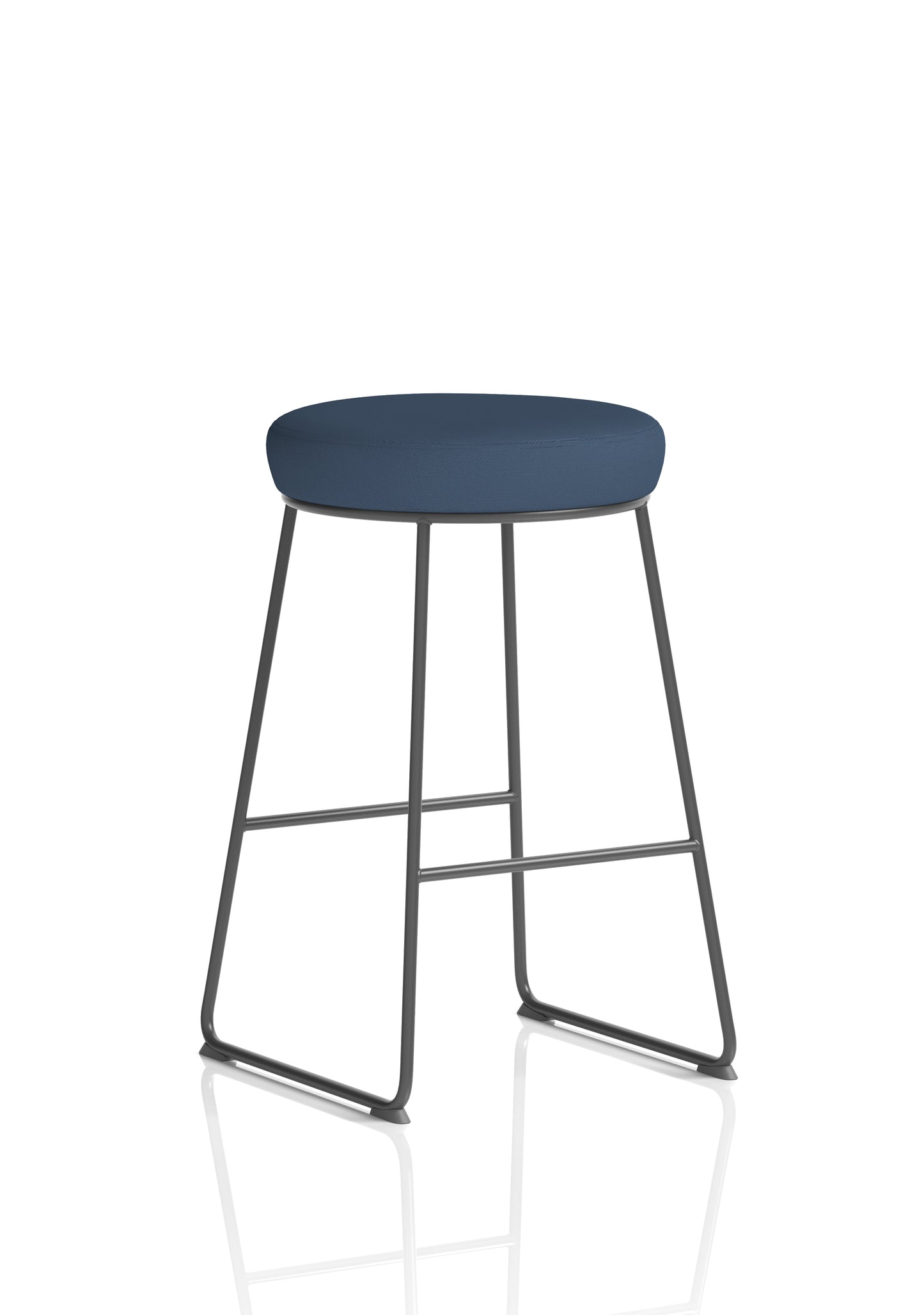 Turin Black Frame Fabric Seat Stool Chair - 23 Colour Options Available