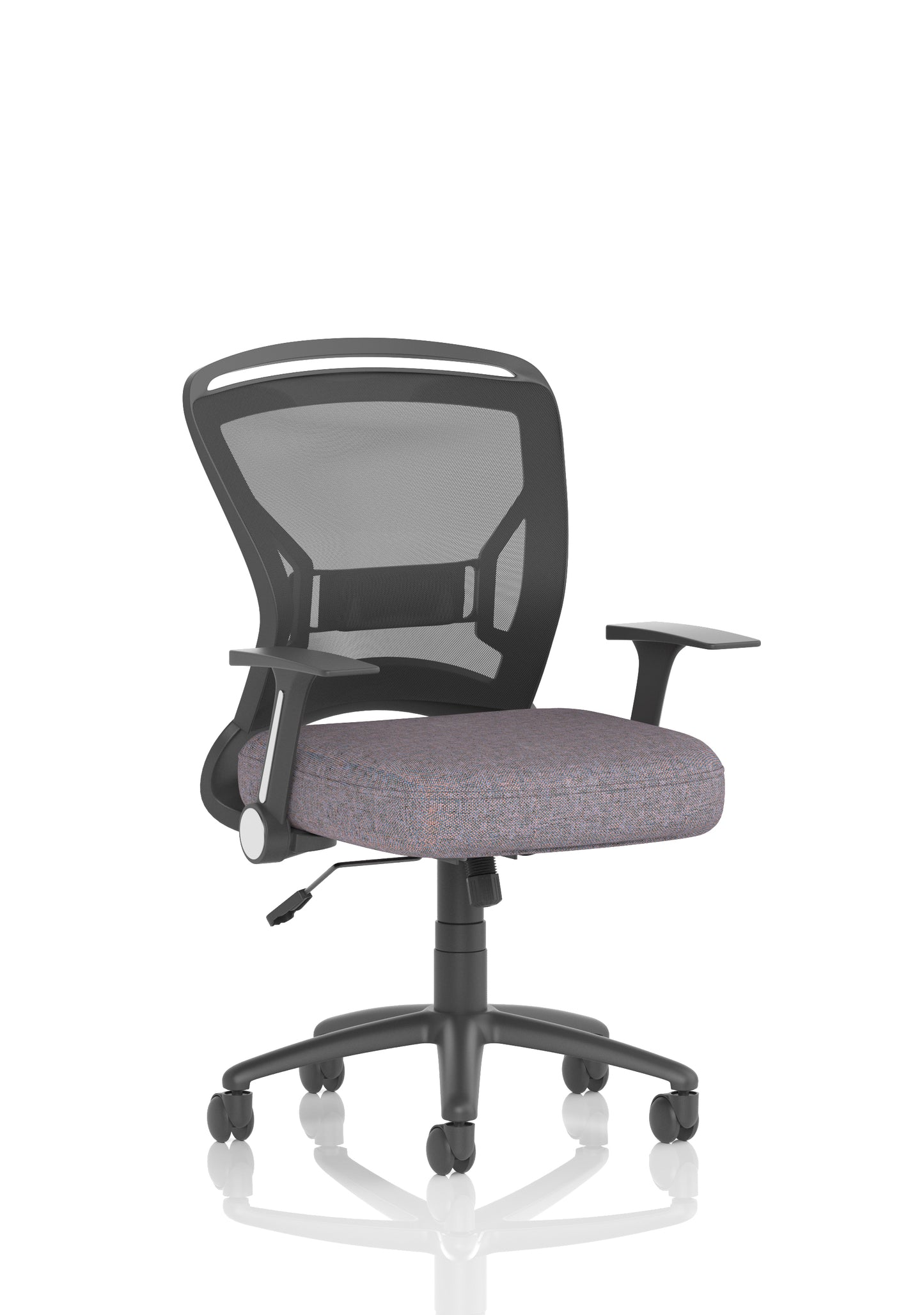 Zeus Medium Mesh Back Task Operator Office Chair with Folding Arms - Available in 20 Colour Choices