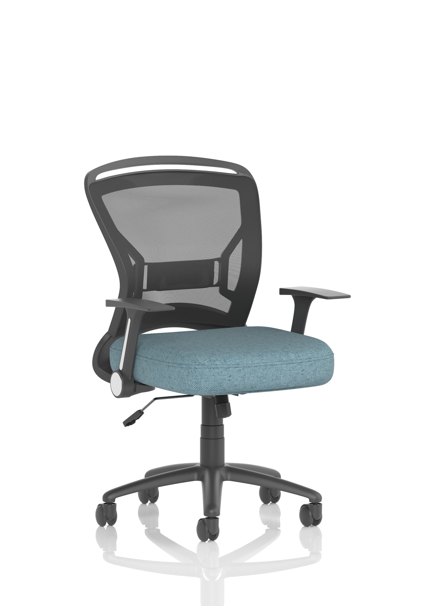 Zeus Medium Mesh Back Task Operator Office Chair with Folding Arms - Available in 20 Colour Choices